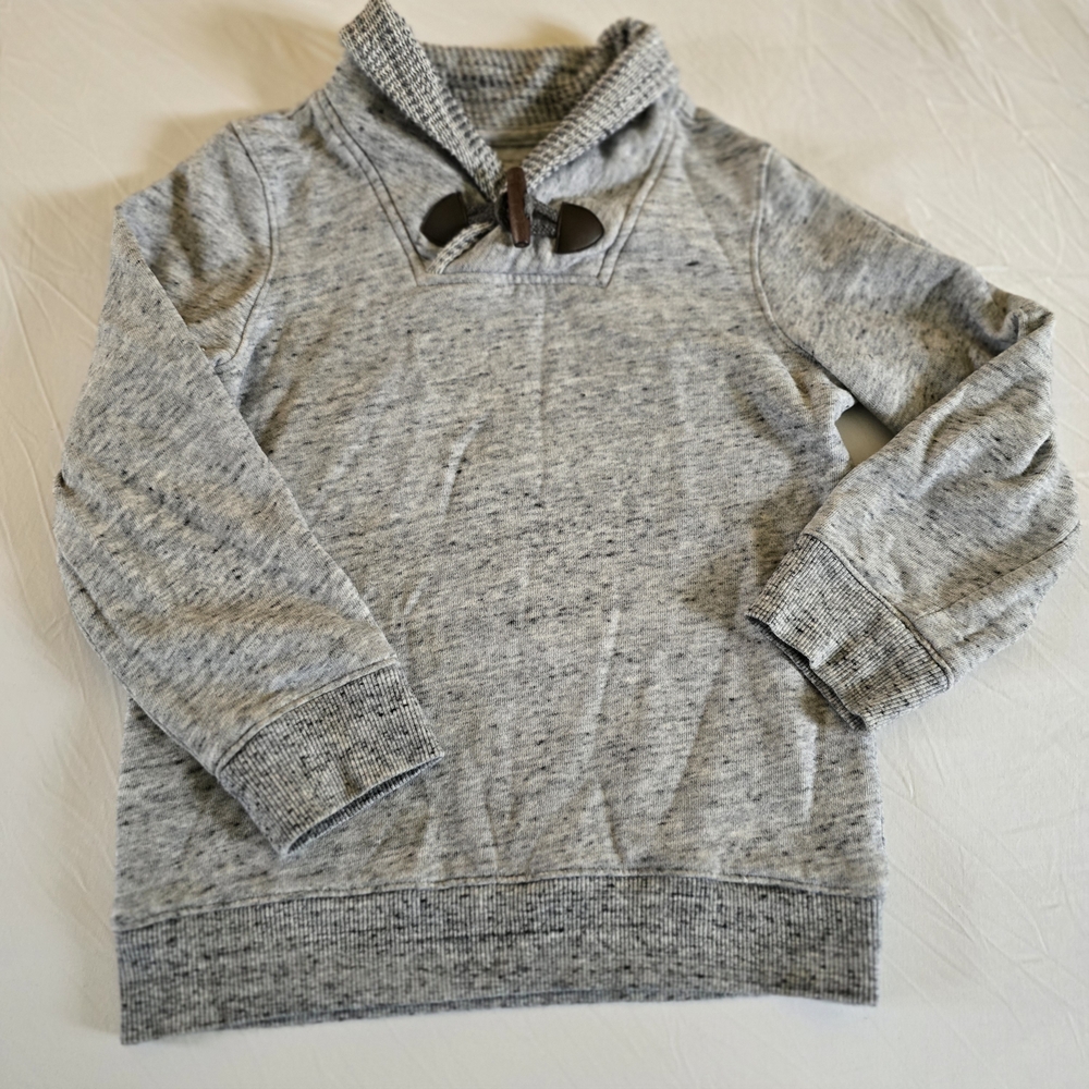 Sonoma Goods For Life Boys Gray‎ Supersoft Shawl Collar Toggle Sweatshirt Size 7